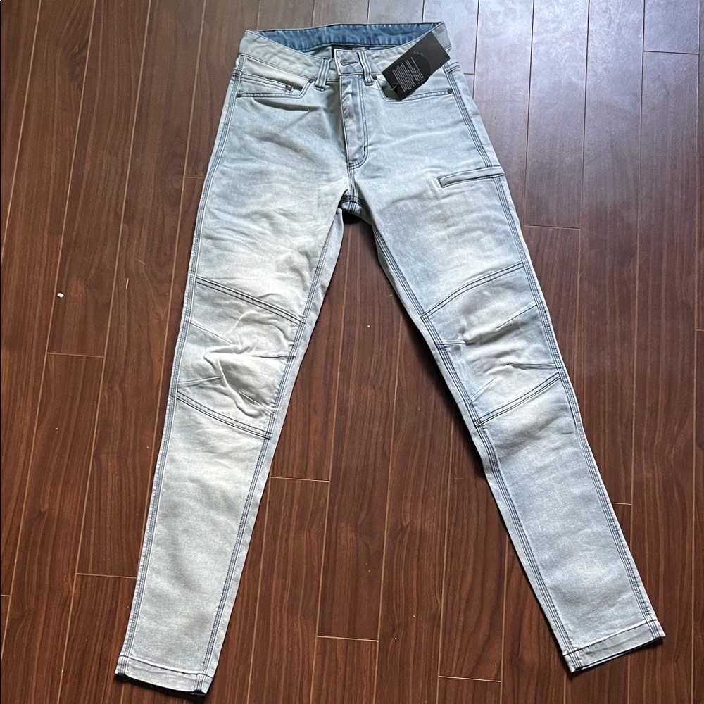 Men's Slim Work Jeans in Light Gray
